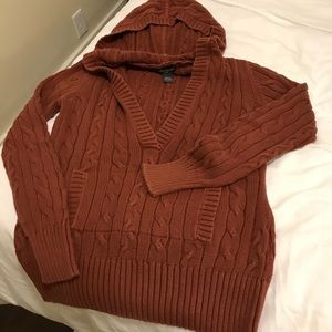 Banana Republic Maroon Sweater with Hood